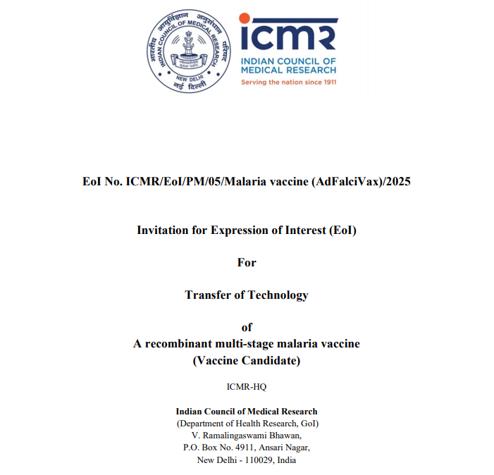 Indias first indigenous Multi Stage Malaria Vaccine AdFalciVax