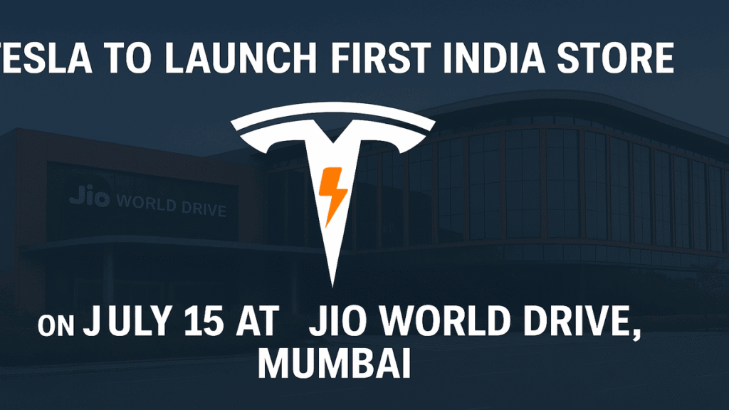 Tesla to launch first India store at Jio World Drive Mumbai
