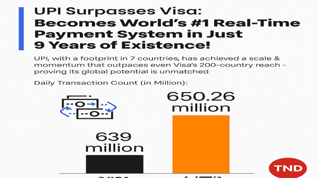 UPI surpasses Visa in global real time daily transactions