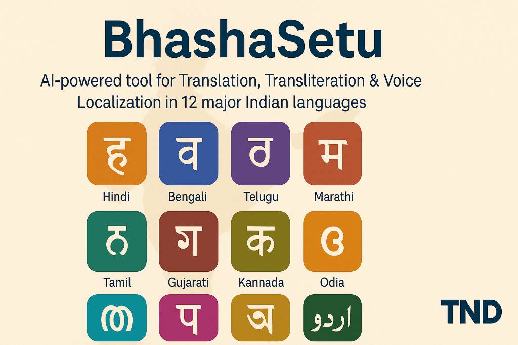 BhashaSetu Challenge 2025 promotional graphic featuring 12 Indian languages