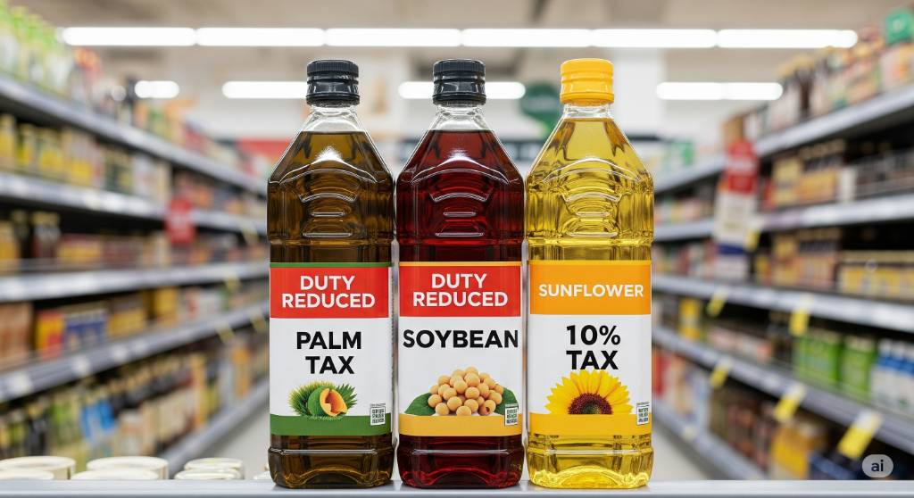 Basic Customs Duty on Imported Crude Edible Oils Reduced to 10%