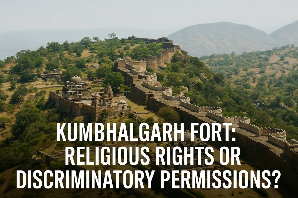 Kumbhalgarh Fort in Rajasthan during religious protest