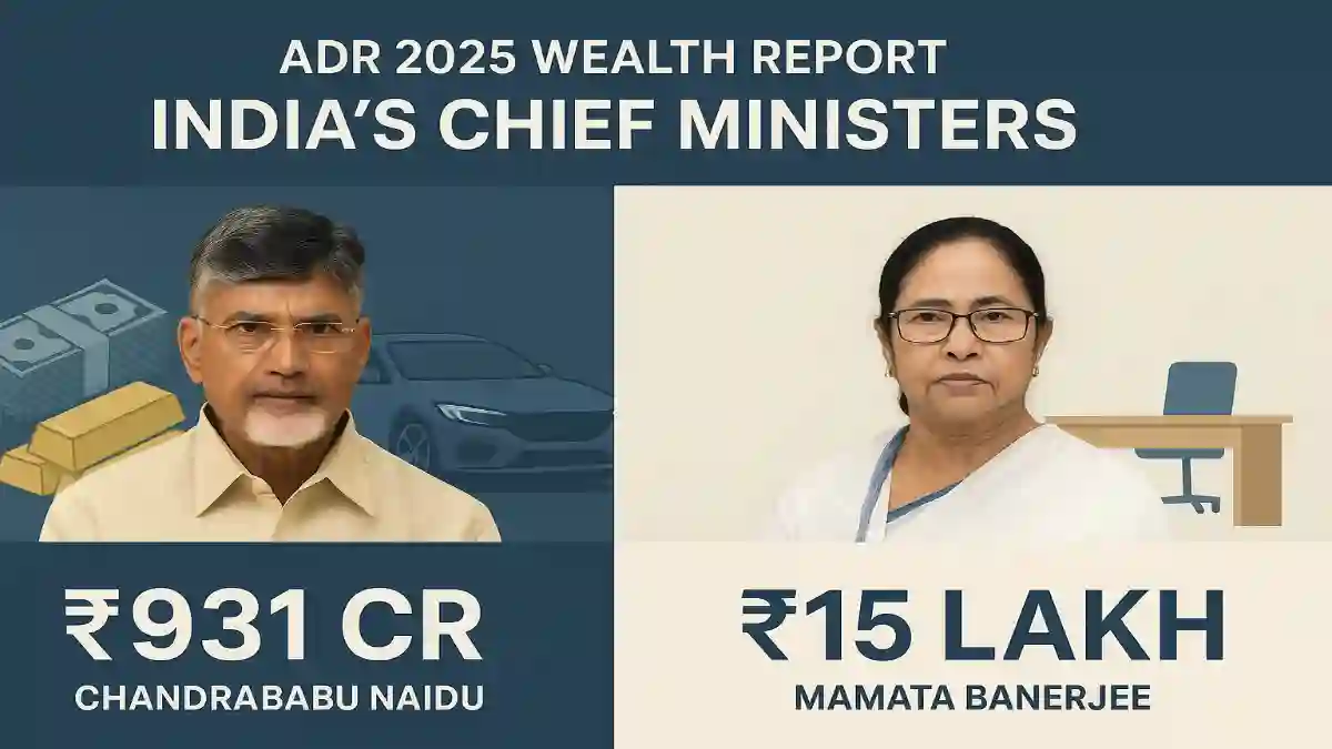 ADR 2025 Wealth Report: India’s Chief Ministers – Wealth, Power, and Criminal Shadows 3 ADR 2025 Wealth Report – India’s richest CMs by assets