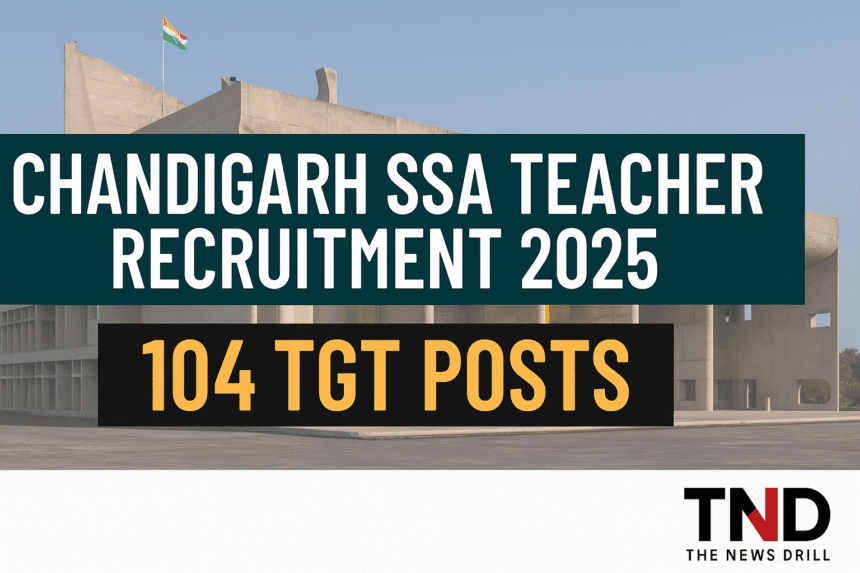 Chandigarh SSA Teacher Recruitment 2025