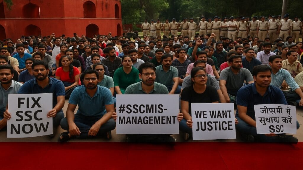 SSC Mismanagement Protest: Students Beaten at Jantar Mantar #sscmismanagement