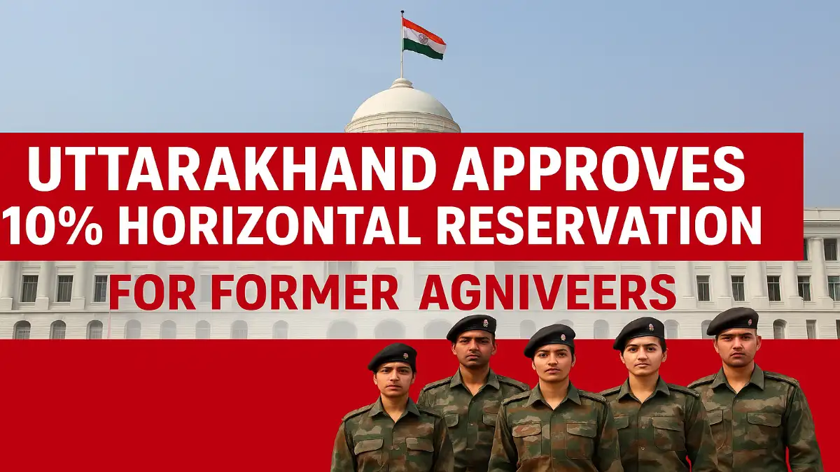Uttarakhand Approves 10 Percent Horizontal Reservation for Former Agniveers 1 Uttarakhand cabinet approves 10 percent horizontal reservation for former Agniveers in government jobs