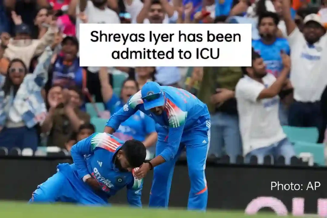 Shreyas Iyer hospitalised after ODI match in Sydney