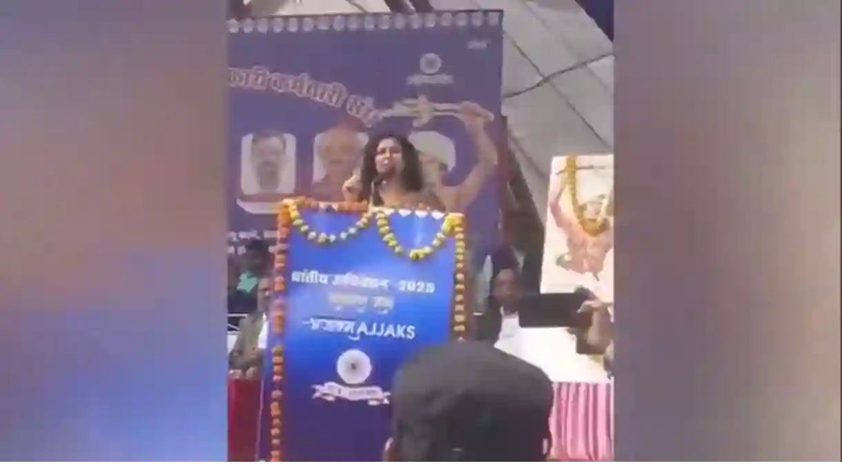 IAS officer Meenakshi Singh Controversy speaking at AJJAKS event in Bhopal